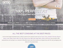 Tablet Screenshot of omgcondoms.com